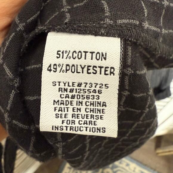 HABITAT Women's L Double Face Windowpane Relaxed Jacket Artsy Lagenlook Gray Blk - Picture 12 of 16